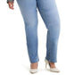 Calça jeans Levi's Trendy Plus Classic Straight Leg Feminina Azul Tamanho 20W