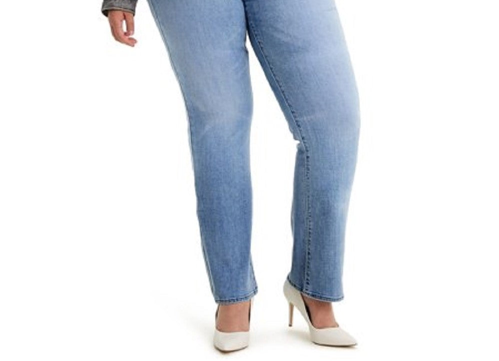 Calça jeans Levi's Trendy Plus Classic Straight Leg Feminina Azul Tamanho 20W