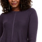 Túnica feminina de malha com pontos mistos Style &amp; Co, azul-marinho, tamanho médio
