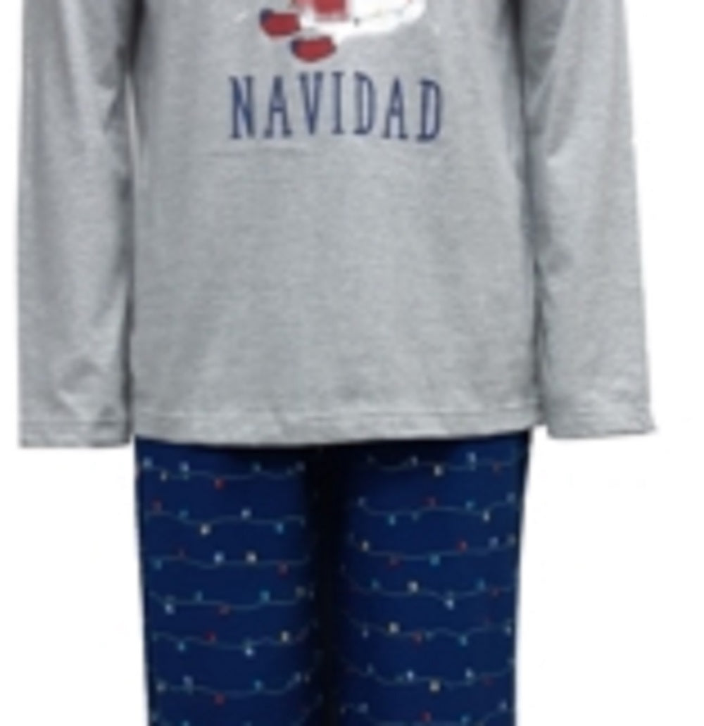 Pijama Família Feminino Combinando Grande e Alto Fleece Conjunto de Pijama Família Natal Luzes de Natal Vermelho Tamanho 1XB