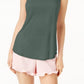 Regata feminina Maison Jules com decote redondo, verde, tamanho médio