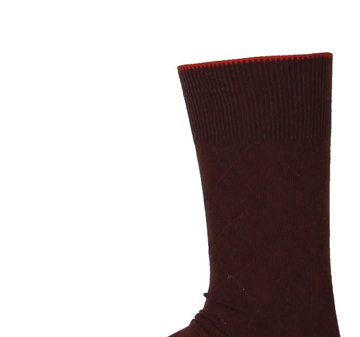 Meias sociais masculinas Cole Haan Diamond Trouser marrom tamanho 7-12