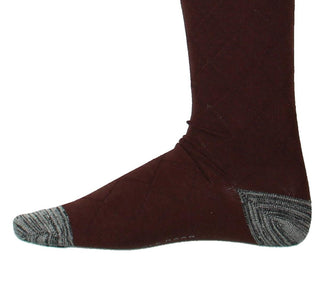 Meias sociais masculinas Cole Haan Diamond Trouser marrom tamanho 7-12