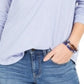 Top feminino com brilho salpicado azul tamanho grande da Style &amp; Co