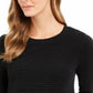 Suéter feminino Charter Club com blocos de cores, preto, tamanho X-S