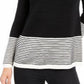 Suéter feminino Charter Club com blocos de cores, preto, tamanho X-S