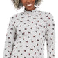 Karen Scott Blusa Feminina Estampada Gola Careca Cinza Tamanho Pequeno