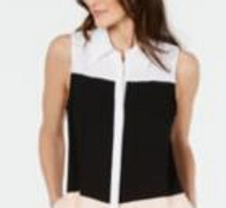 Vestido-camisa feminino Alfani em camadas laranja tamanho 8 pequeno