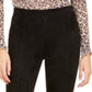 Calça skinny feminina Bar III de camurça sintética, preta, tamanho XX-S