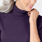Karen Scott Suéter Feminino Luxsoft Gola Alta Roxo Tamanho Pequeno Médio