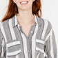 Camisa utilitária estampada Hippie Rose Junior, preta, tamanho X-G