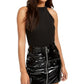 Top Halter Say What Junior's Shine Preto Tamanho Grande