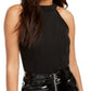 Top Halter Say What Junior's Shine Preto Tamanho Grande