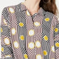 Blusa Alfani Feminina Estampa Geométrica Amarela Tamanho Petite XL