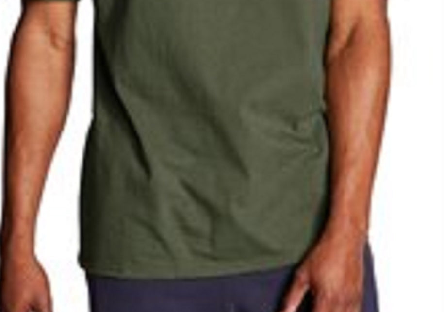 Camiseta Champion Masculina Classic com Logotipo C Bordado Verde Cargo Tamanho Médio