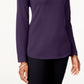 Karen Scott Suéter Feminino de Algodão Roxo Tamanho Pequeno G