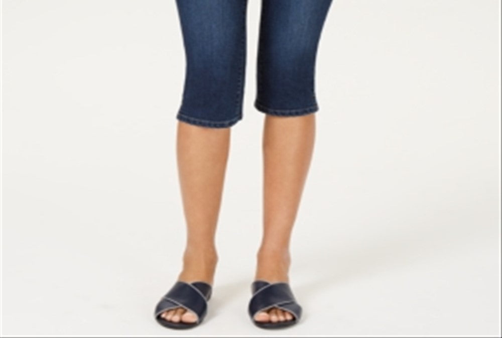 Calça jeans feminina Charter Club Atlantic Skimmer, azul, tamanho 16, pequena