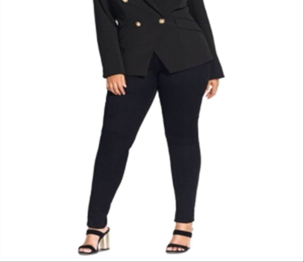 Jaqueta City Chic Feminina Trendy Plus Rock Royalty Preta Tamanho 22W