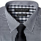 Conjunto de camisa social xadrez moderna e gravata de bolinhas masculina Nick Graham, tamanho XX-G