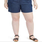 Shorts femininos estilo &amp; co plus size chambray azul tamanho 22W