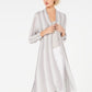 Cardigan Duster Listrado Metálico Feminino INC International Concepts, Prata, Tamanho Pequeno G