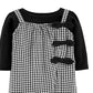 Camiseta Carter'sBaby Girl 2 peças e macacão xadrez preto tamanho 9MOS