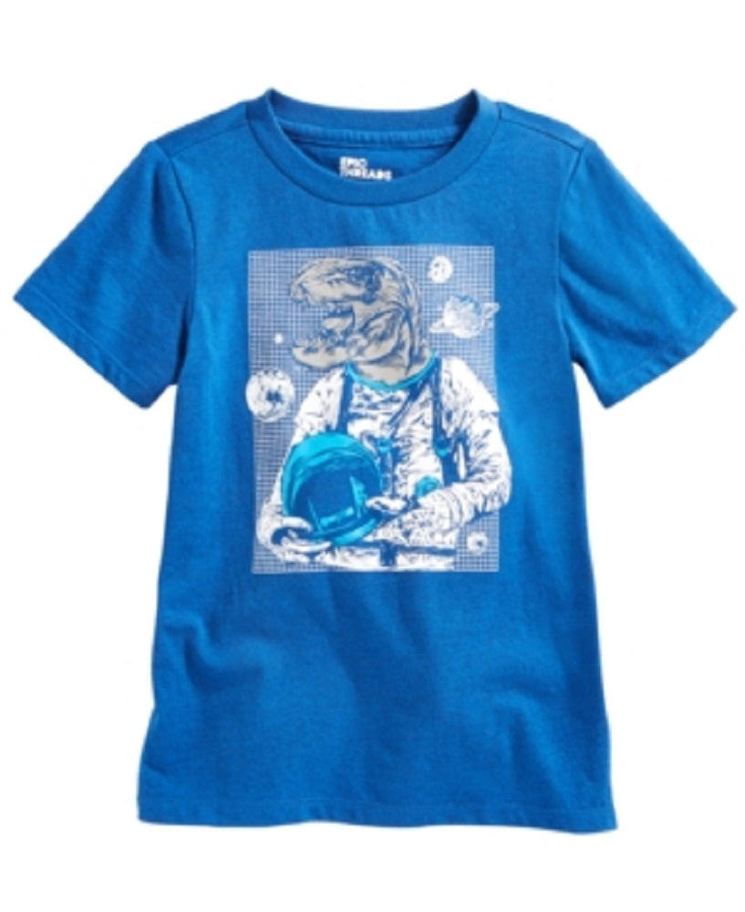 Camiseta infantil Epic Threads Space Dino para meninos, azul, tamanho 3T