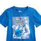 Camiseta infantil Epic Threads Space Dino para meninos, azul, tamanho 3T