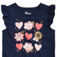 Camiseta infantil Epic Threads com estampa de corações para meninas, azul, tamanho 2T