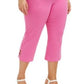 Calça Capri Plus Size JM Collection Rosa Tamanho 3X