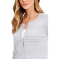 Cardigan texturizado feminino Charter Club cinza tamanho grande