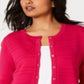 Cardigan texturizado feminino Charter Club Petite, rosa, tamanho Petite G
