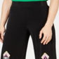 Calça larga cropped estampada feminina INC International Concepts Paisley PP preta tamanho pequeno