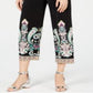 Calça larga cropped estampada feminina INC International Concepts Paisley PP preta tamanho pequeno