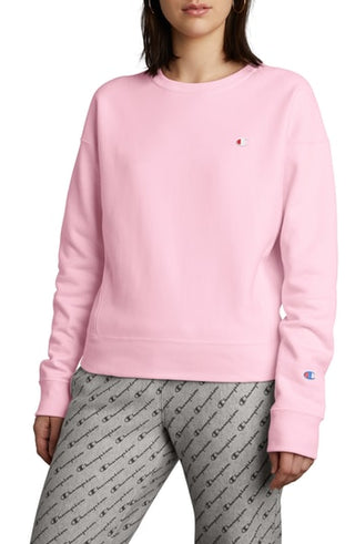 Camiseta Champion Life Reverse Weave Crew Rosa Tamanho X-S