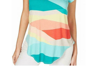 Camiseta estampada feminina Alfani amarela tamanho GG