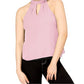 Top feminino Bar III Keyhole rosa tamanho X-S