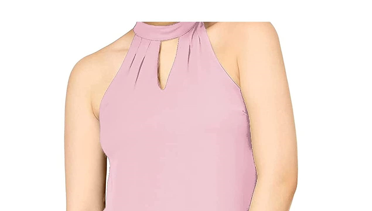 Top feminino Bar III Keyhole rosa tamanho X-S
