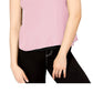 Top feminino Bar III Keyhole rosa tamanho X-S