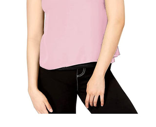 Top feminino Bar III Keyhole rosa tamanho X-S
