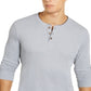 Camisa Henley Masculina Club Room Cinza Tamanho Grande