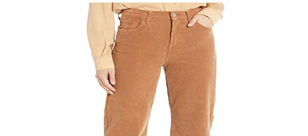 Calça de veludo cotelê Alexa Casual feminina 7 for All ManKind, marrom, tamanho 32