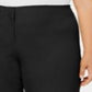 Calça Alfani Plus Comfort com punho no tornozelo, feminina, preta, tamanho 28W