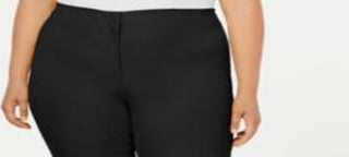 Calça Alfani Plus Comfort com punho no tornozelo, feminina, preta, tamanho 28W