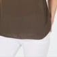 Blusa feminina Alfani sem mangas com decote redondo, marrom, tamanho pequeno