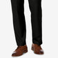 Calça social Haggar Cool 18 Pro Stretch Straight Fit com frente lisa, preta, tamanho 38x30