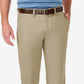 Calça social Haggar Cool 18 Pro Stretch Straight Fit com frente plana e tamanho 36X30 para homem
