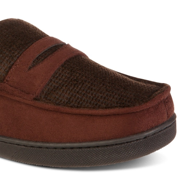 Chinelo mocassim masculino Isotoner Houndstooth Jasper marrom tamanho 9,5