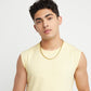 Camiseta masculina Champion Classic Muscle, amarela, tamanho pequeno