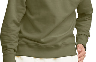 Moletom Champion Powerblend Standard Fit com estampa de logotipo e lã, tamanho grande, verde
